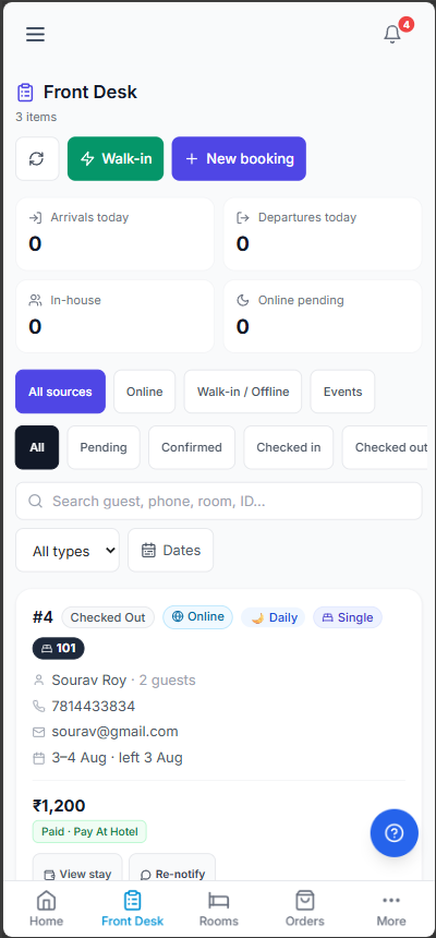 Front Desk — BitLegacy mobile