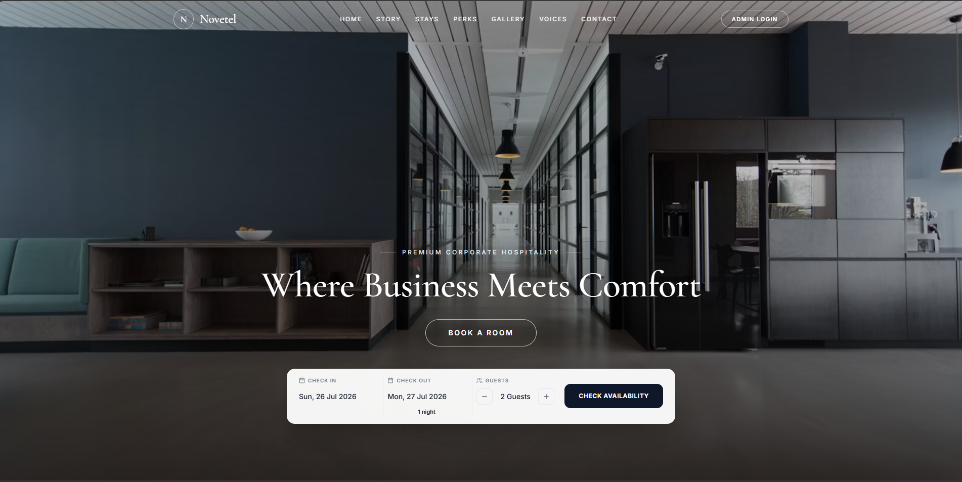 Hotel homepage — BitLegacy admin